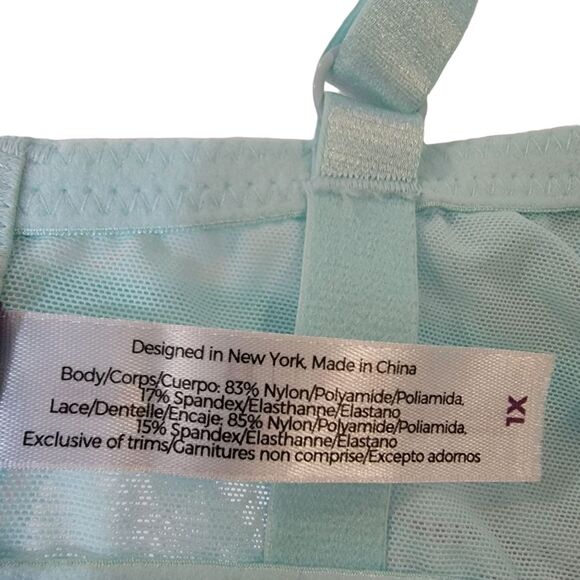 ADORE ME Alessa Lace Ice Blue Bralette size 1X - Picture 5 of 6